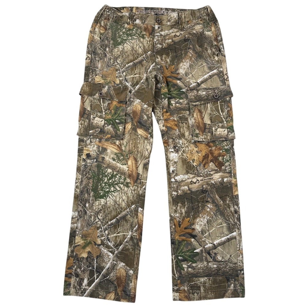 Realtree Cargo Pants Men Medium 32-34 Camo Edge Outdoors Hunting Utility 1595C1